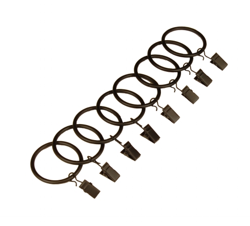 BCL Product Sourcing 125CLBK Heavy Duty Clip Rings for 1.25inch Diameter Rod Set