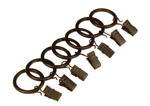 BCL Product Sourcing 58CLBK Heavy Duty Clip Rings for 0.62inch Diameter Rod Sets