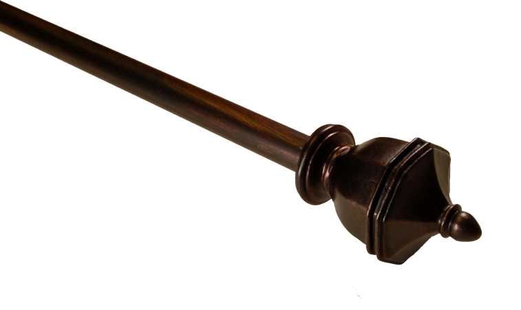 BCL Product Sourcing 58UN48AB Urn Curtain Rod- Antique Bronze Finish- 48-inch to 86-inch- 0.62-inch Diameter Pole