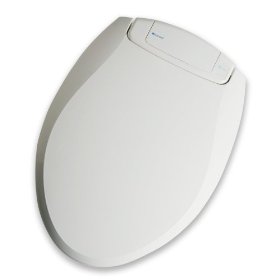 Brondell BR30-RW Breeza Deodorizing Slow-Close Toilet Seat Round- White by Brondell