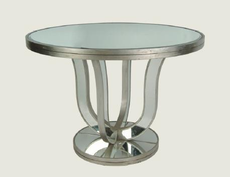 Bethel Hu116 - Mirrored Round Dining Table