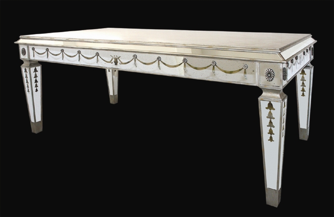 Bethel Hu39-1 - Mirrored Dining Table