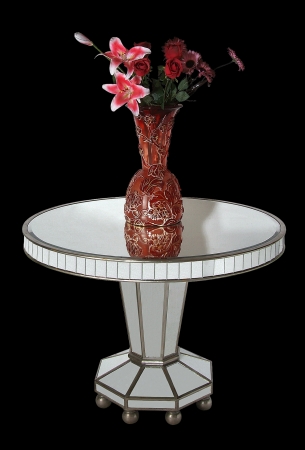 Bethel Hu73 - Mirrored Round Dining-Kitchen Table