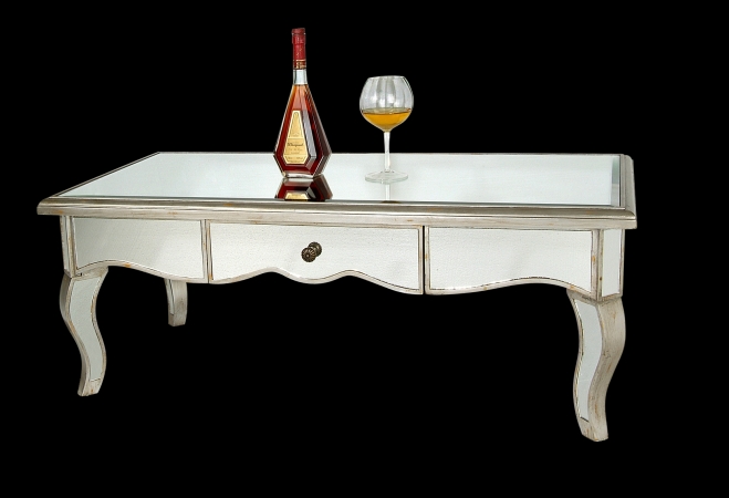 Bethel Hu87-2 - Mirrored Coffee Table