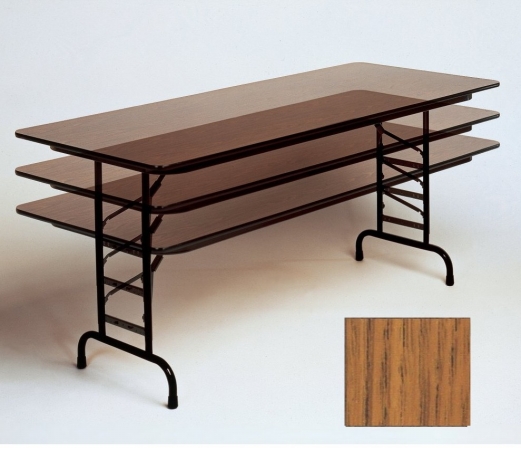 Correll Fa3096P06 Plywood and Honeycomb Folding Tables  Adjustable Height  Med O