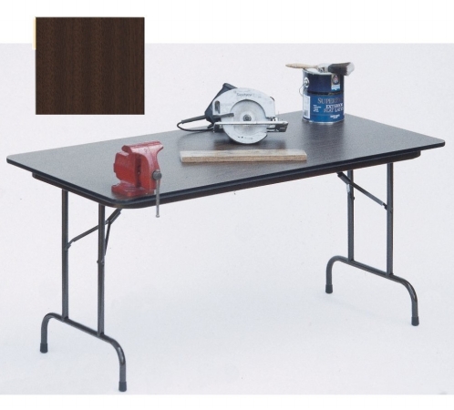 Correll Pc3060P01 Solid Plywood Core Folding Tables  Fixed Height  Walnut