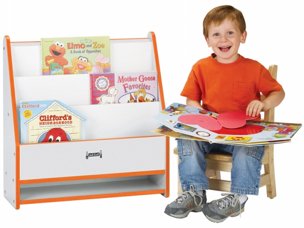 0071jcww114 Rainbow Accents Toddler Pick-a-book Stand- 1 Sided- Orange