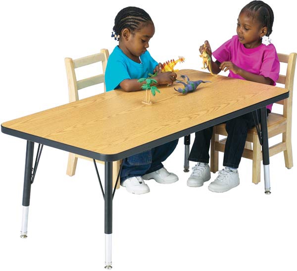 6403jct011 Ridgeline Kydz Activity Table- Rectangle- 24 Inch X 48 Inch- 11 Inch- 15 Inch Ht- Maple