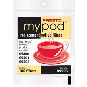Presto 09993 MyPod Replacement Coffee Filters