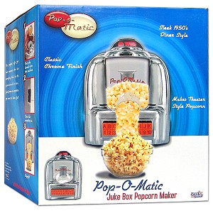 Smart Planet JP1 Pop-O-Matic 1950 and apos;s Diner Style Jukebox Popcorn Maker