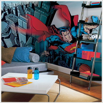 Roommates JL1065M Superman Full Size Prepasted Mural 9 ft x 15 ft