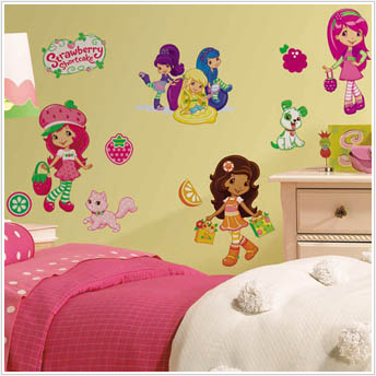 Roommates RMK1376SCS Strawberry Shortcake Peel Stick Appliques US ONLY