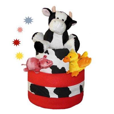 Tumbleweed Babies 1164032 Barnyard Diaper Cake- 2 Tier- Neutral baby gifts
