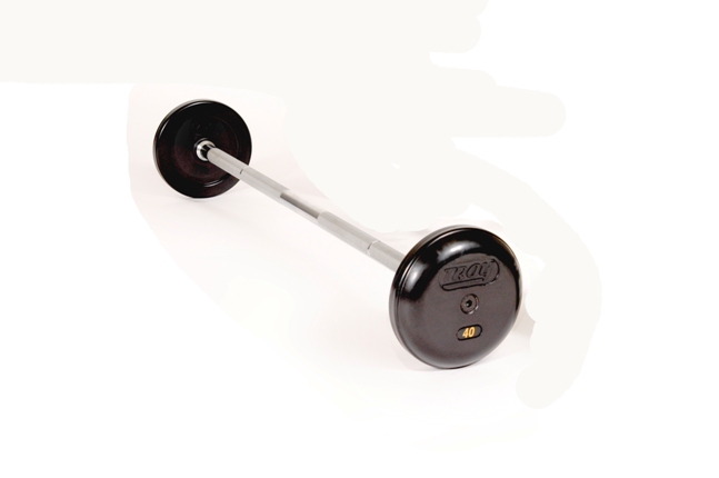 Troy Barbell RUFB-040R Pro-Style Rubber Encased Fixed Curl Bar - 40 Pounds