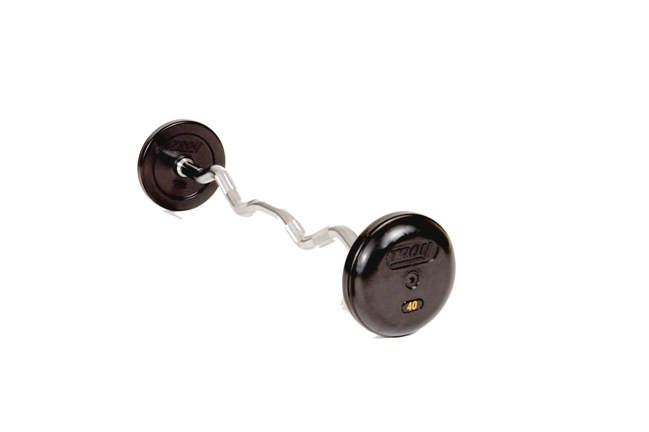Troy Barbell RUFC-020R Rubber Encased Fixed Curl Bar - 20 Pounds