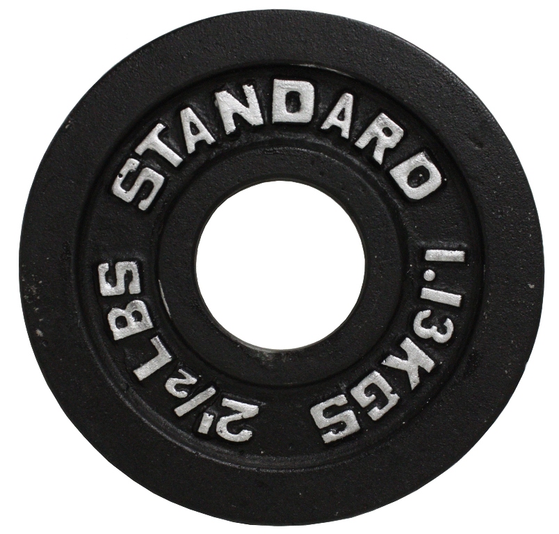 Troy Barbell BO-002 Black 2 Inch Olympic Weight Plate - 2.5 Pounds