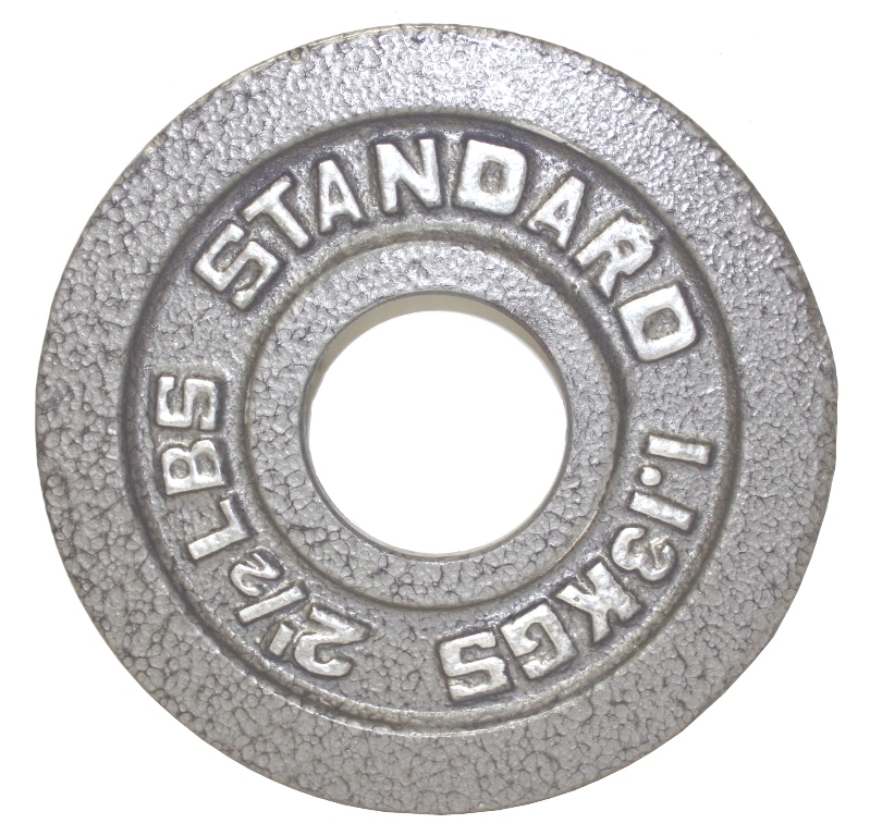 Troy Barbell O-002 Gray Olympic Weight Plate - 2.5 Pounds