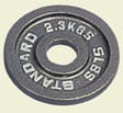 Troy Barbell O-005 Gray Olympic Weight Plate - 5 Pounds