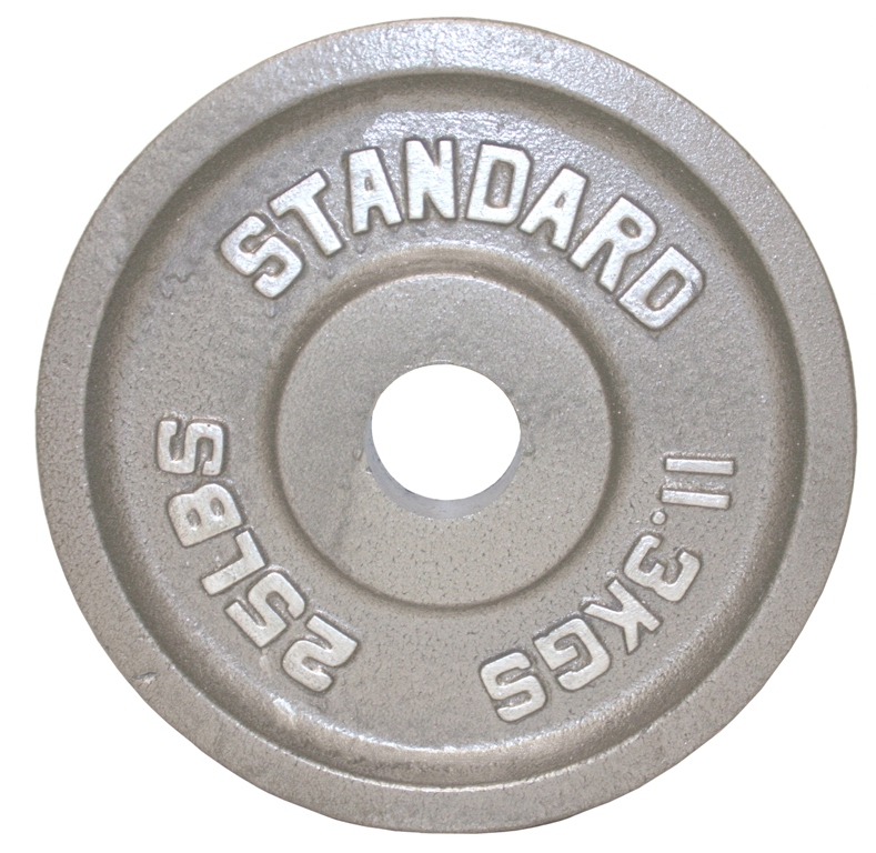 Troy Barbell O-025 Gray Olympic Weight Plate - 25 Pounds