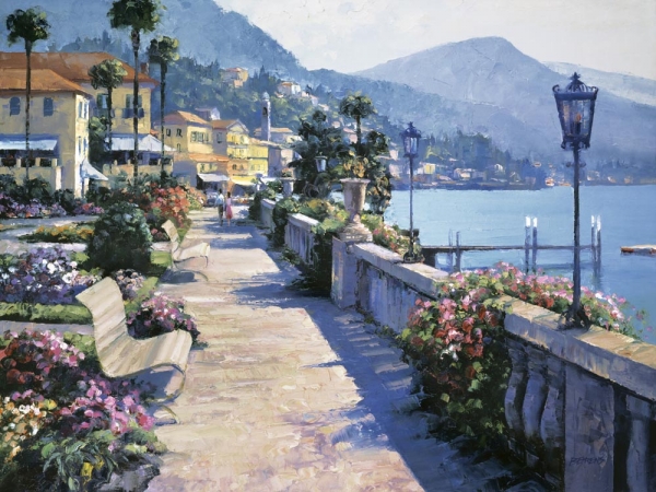 Bentley AC131481216 Behrens Bellagio Promenade Canvas Giclee 12x16