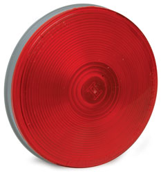 Rp-53102 4.25 Round Sealed Light With 3-prong Grote Connector - Red