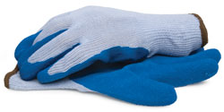 BlackCanyon Outfitters 30500_L Latex Coated Palm and Fingertips Gloves with Elastic Knit Wrist - Large 1 Pair