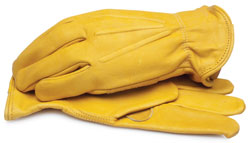 BlackCanyon Outfitters 84000-L Grain Cowhide Leather Driver Palm Patch with Shirred Elastic Wrist - Large 1 Pair