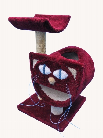 Molly and Friends 38 Burgundy TwoTier Cat Scratching Post