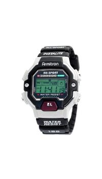 Armitron 406601 Men and apos;s Chronograph All Sport Black Strap Digital Instalite Sport Watch