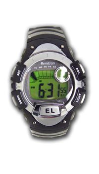 Armitron 40-6769SIL Men and apos;s Chronograph Black and Silver-Tone Digital Sport Watch
