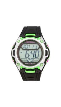 Armitron 408152BKGN Men and apos;s Chronograph Digital Black with Green Accents Sport Watch