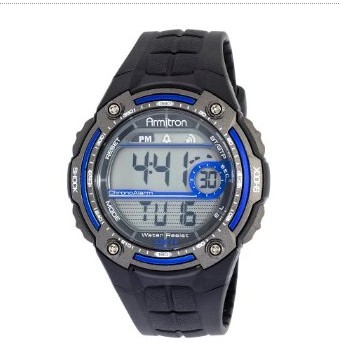 Armitron 408189blu Men and apos;s Digital Blue and Gray Chronograph Sport Watch