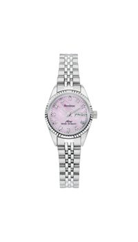 Armitron 752475PMSV Women and apos;s Swarovski Crystal Accented Silver-Tone Pink Mother-of-Pearl Dress Watch picture