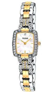 Pulsar PEGA58 Ladies Swarovski Crystal Two Tone Bracelet Watch picture