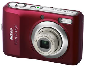 Nikon Coolpix L20 Digital Camera - Deep Red