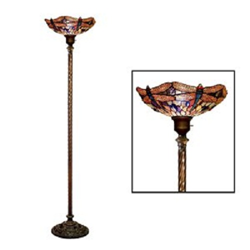 Warehouse Of Tiffany TS19-BB75B Dragonfly Torchiere