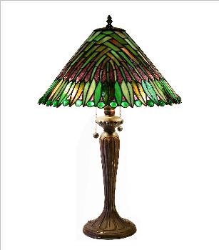 Warehouse Of Tiffany 2508BB699 Tropical Leaves Table Lamp