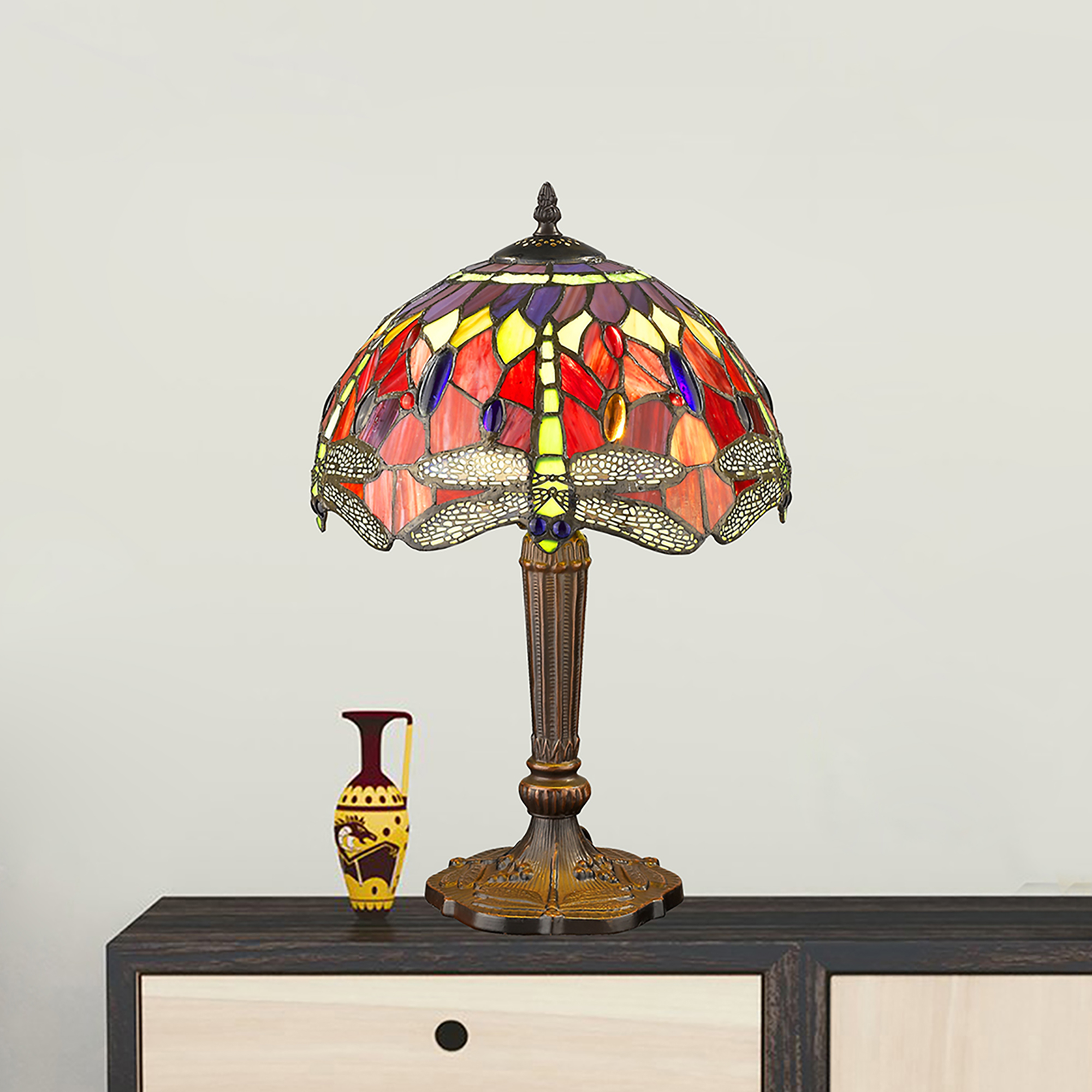 Warehouse Of Tiffany 305C-MB45 Dragonfly Table Lamp