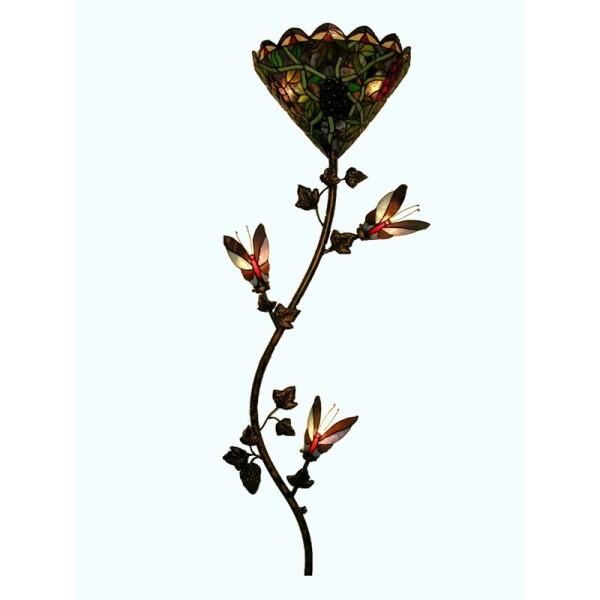 Warehouse Of Tiffany 188630 Butterfly and Grape Wall Mounted Lamp