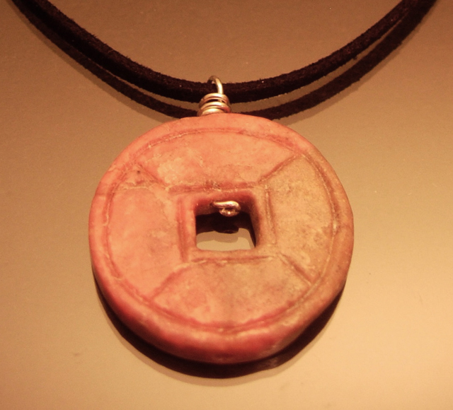 Anna Bloom Designs Lucky Coin Rhodonite Necklace