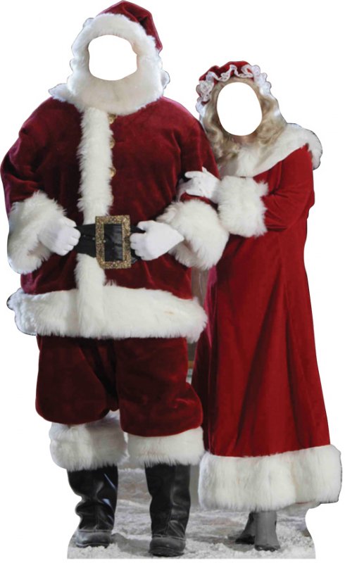 Santa And Mrs. Claus Stand-in Life-size Cardboard Stand-up