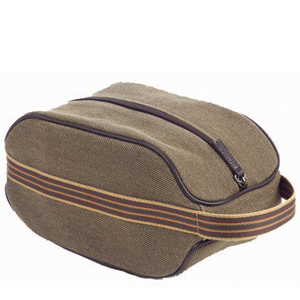SCT 953101 Oil Cloth Toiletry Bag - Tan