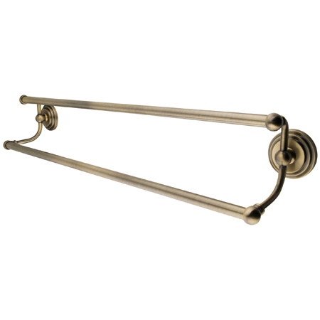 BA2713AB Milano 24" Dual Towel Bar Antique Brass