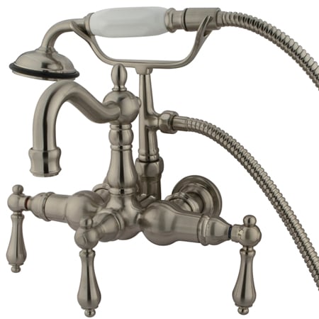 Cc1009t8 Clawfoot Tub Filler With Hand Shower - Satin Nickel Finish
