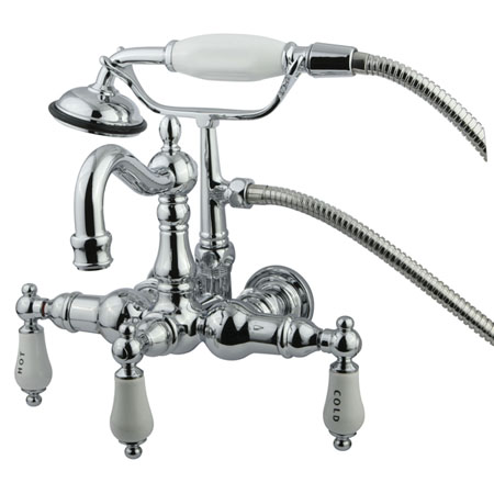 Cc1010t1 Clawfoot Tub Filler With Hand Shower - Polished Chrome Finish
