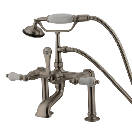 Cc105t8 Clawfoot Tub Filler With Hand Shower - Brushed Nickel Finish