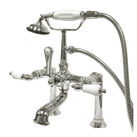 Cc106t1 Clawfoot Tub Filler With Hand Shower - Polished Chrome Finish