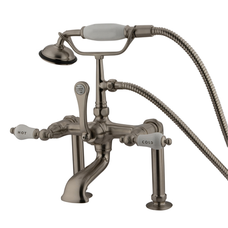 Cc107t8 Clawfoot Tub Filler With Hand Shower - Brushed Nickel Finish