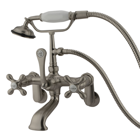 Cc57T8 Clawfoot Tub Filler With Hand Shower- Brushed Nickel Finish