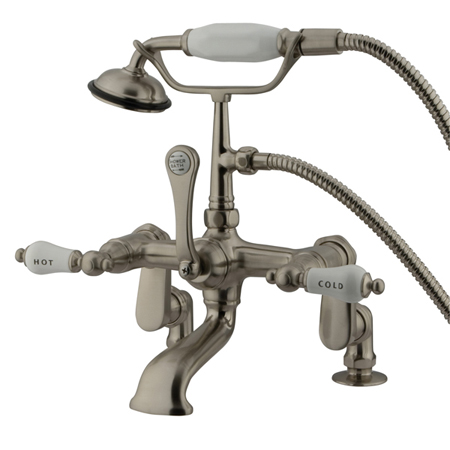 Cc653T8 Clawfoot Tub Filler With Hand Shower - Brushed Nickel Finish